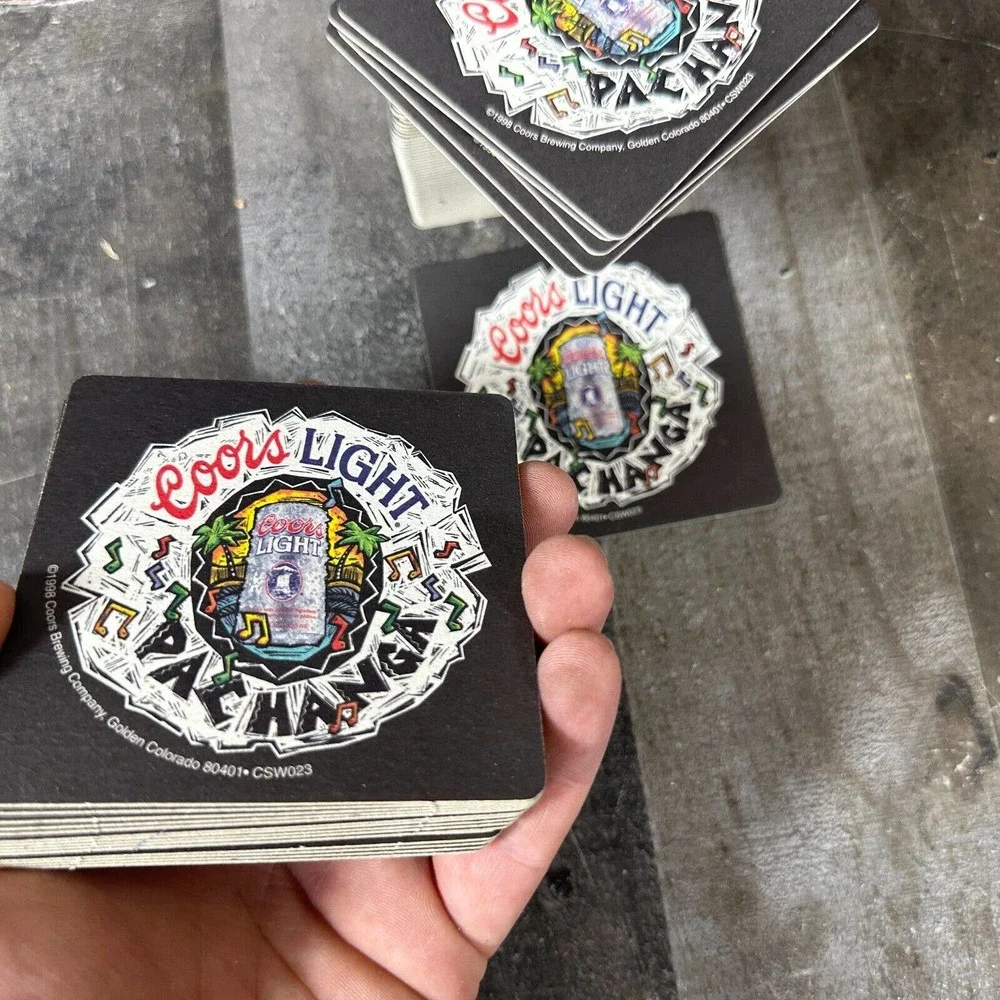Coors‎ Light Pachanga Beer Coaster Square 1998 VTG Lot of 60 - Unused Mancave